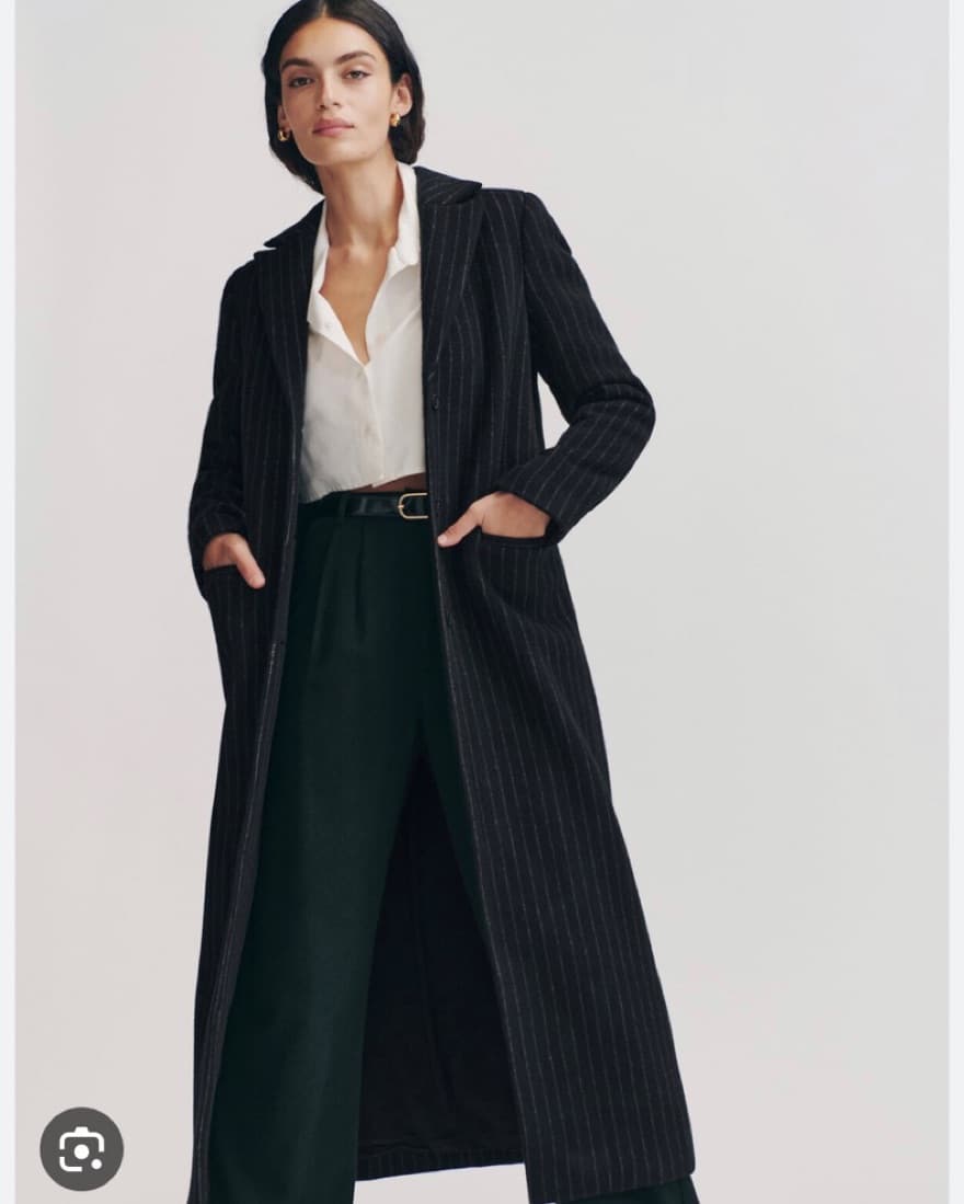 Reformation wayne coat pinstripe black - Image 2