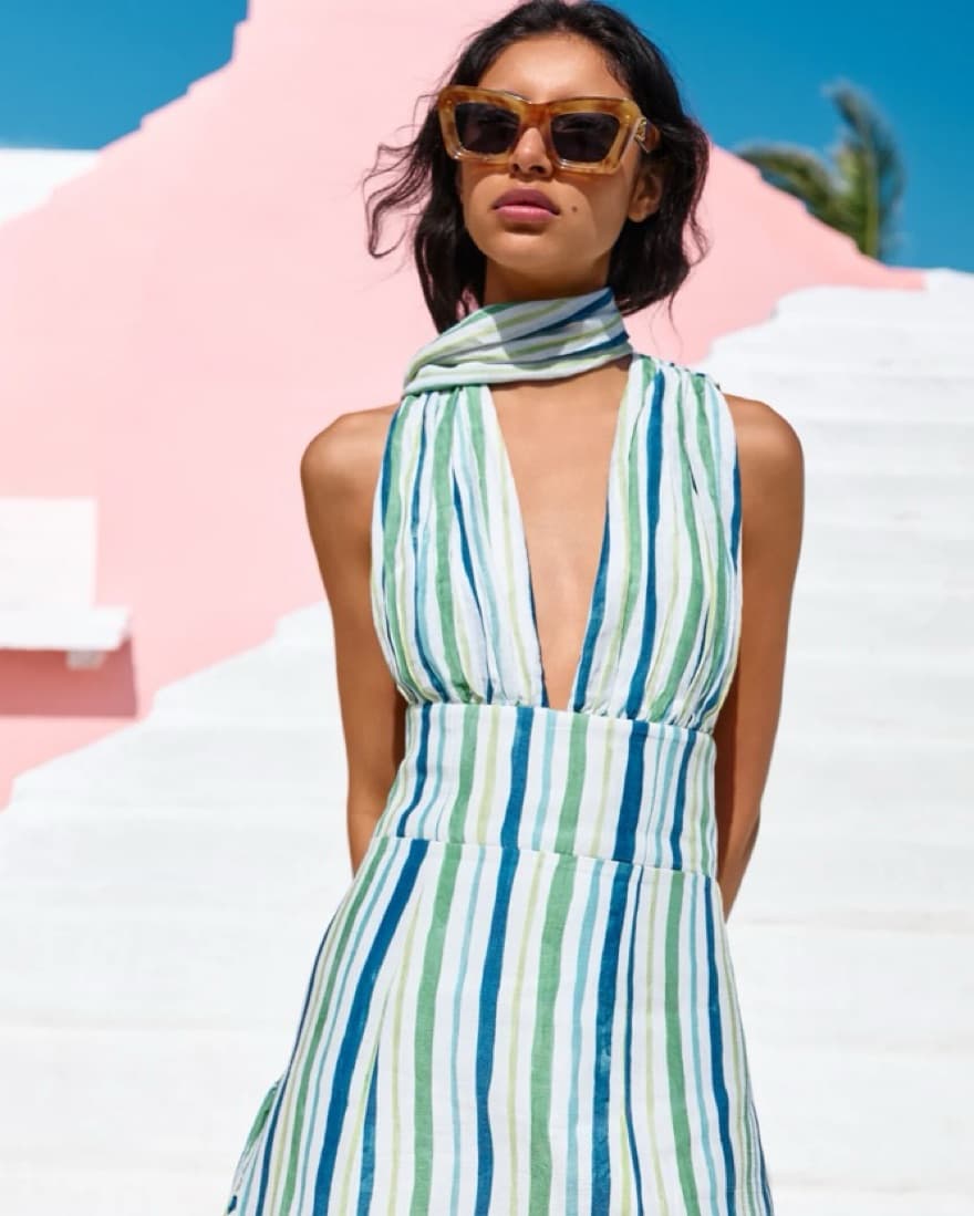 GWENDOLYN ASYMMETRICAL RUFFLE DRESS  - Image 2