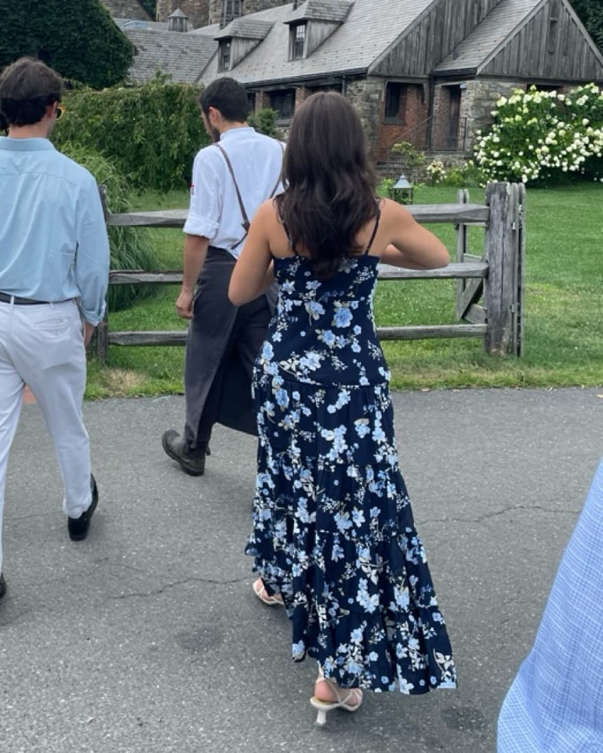 WAYF Blue Floral Maxi Dress - Image 3