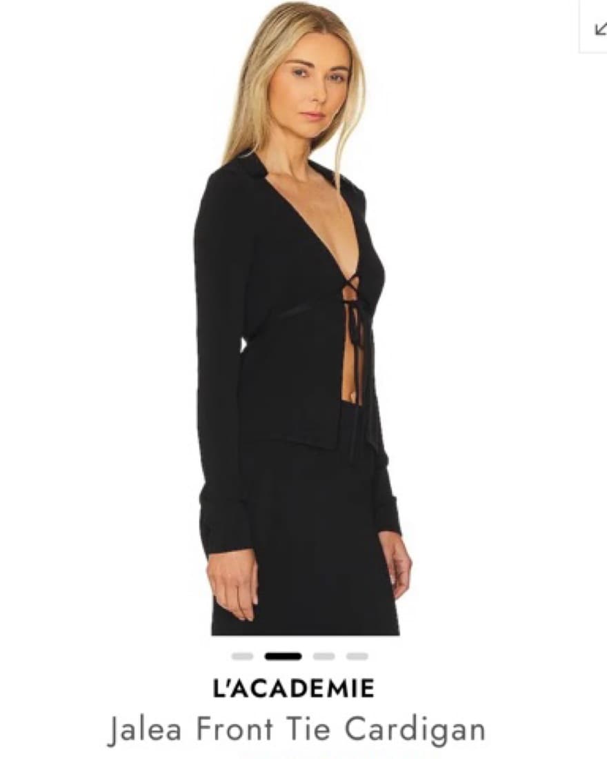 L'ACADEMIE Jalea Front Tie Cardigan - Image 2