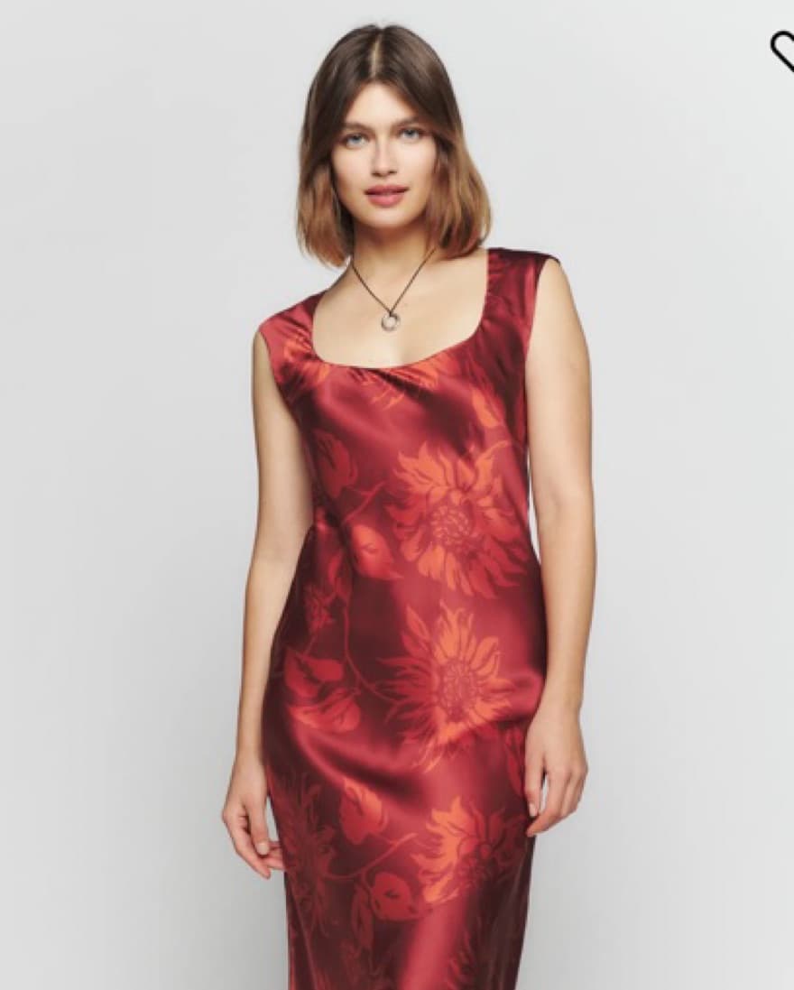 Reformation Hendrix Silk Dress - Image 3
