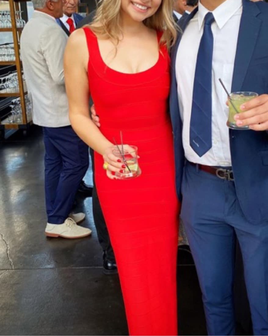 Herve Leger Red Gown  - Image 2