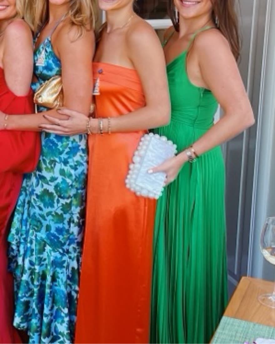 Green Pleated Gown - Image 3