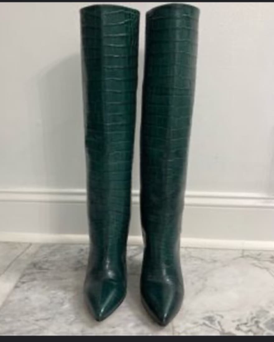 Michael Kors Loni Green Crocodile Boots  - Image 2