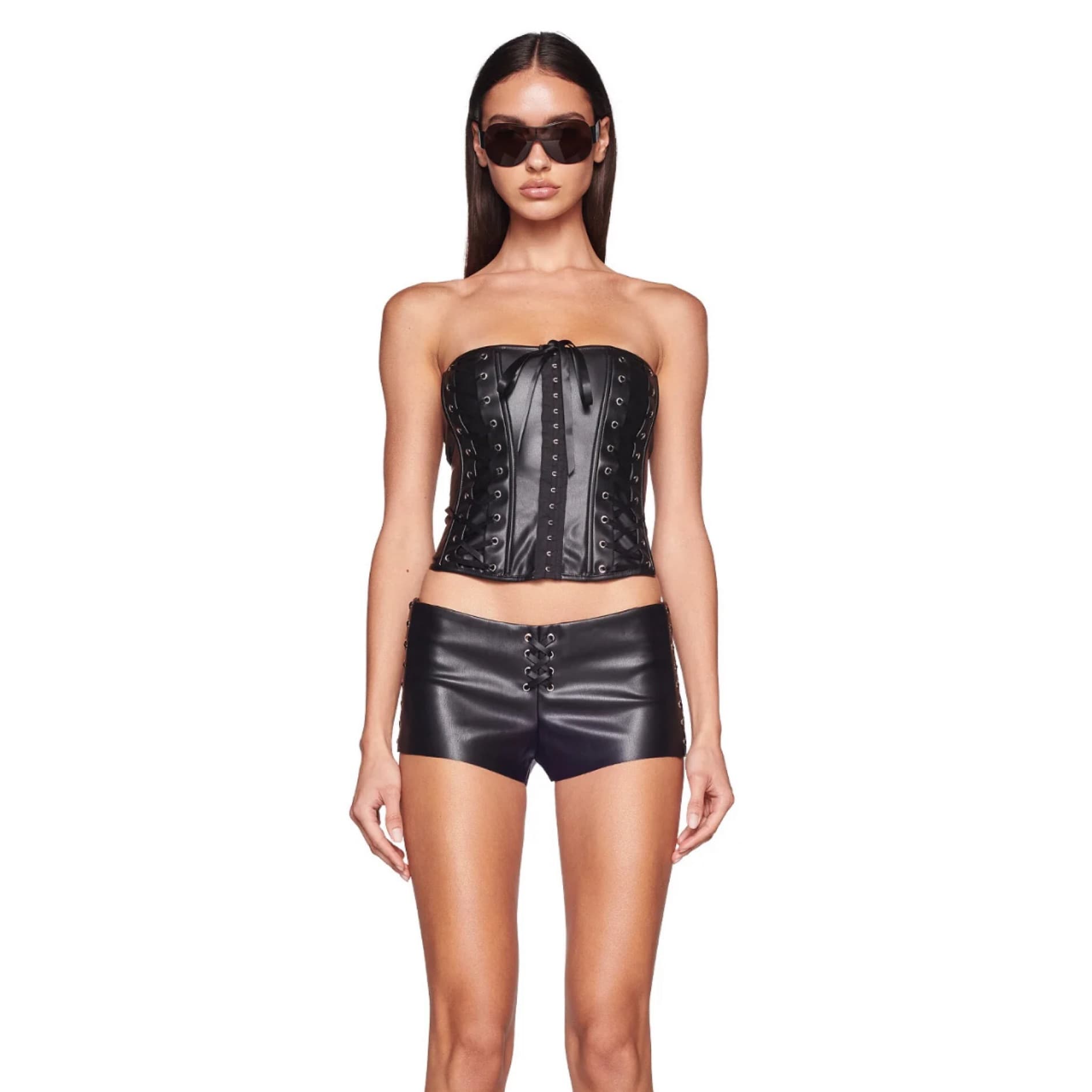 I Am Gia Leather Shorts - Image 2