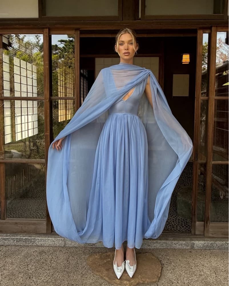 Helsa Sabine Silk Chiffon Dress - Image 3