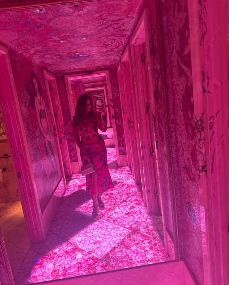 Louna Long Sleeve Pink Floral Dress - Image 3