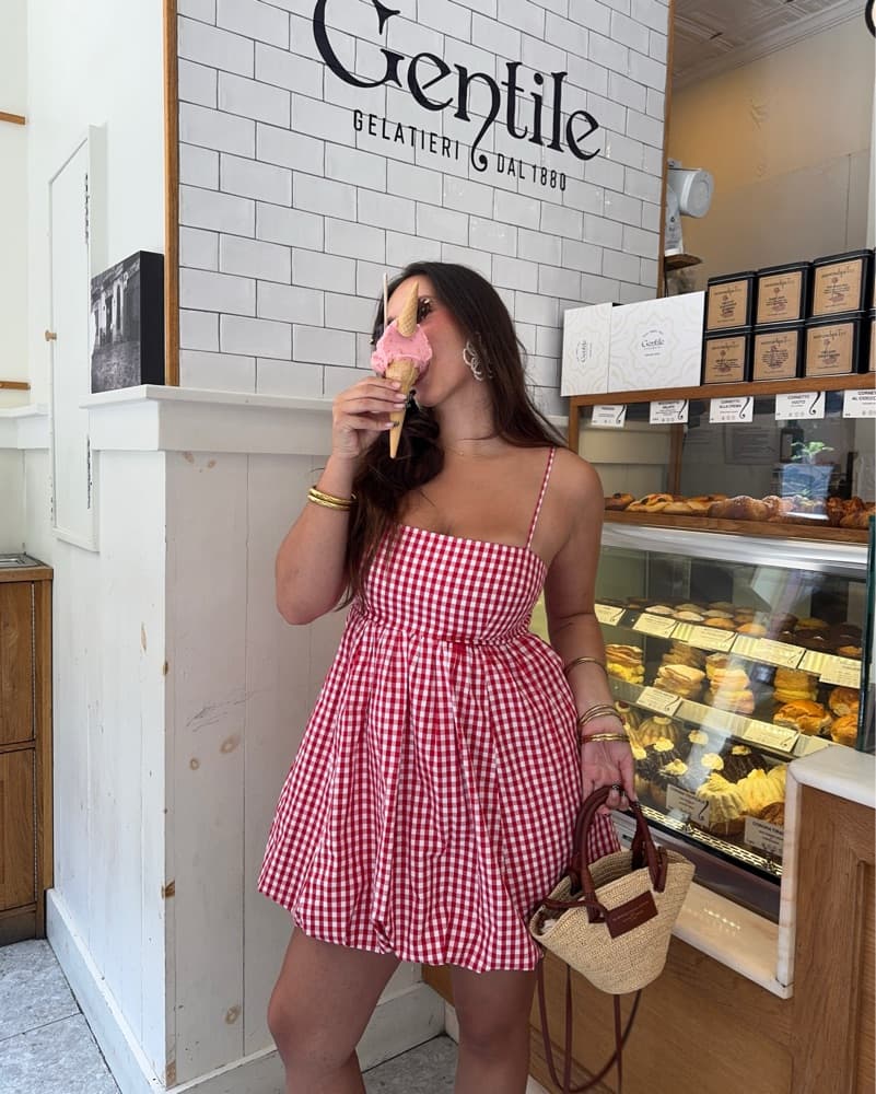 Gingham Mini Dress - Image 3
