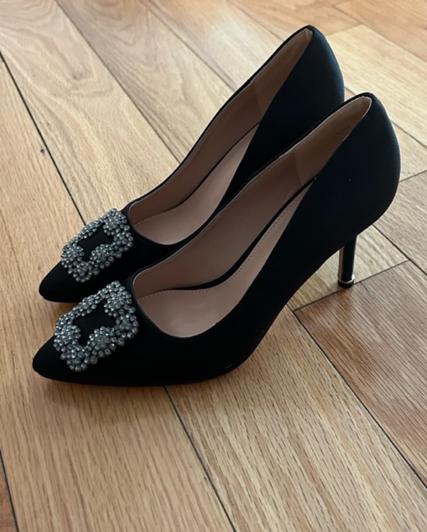 Embellished Satin Kitten Heel - Image 2