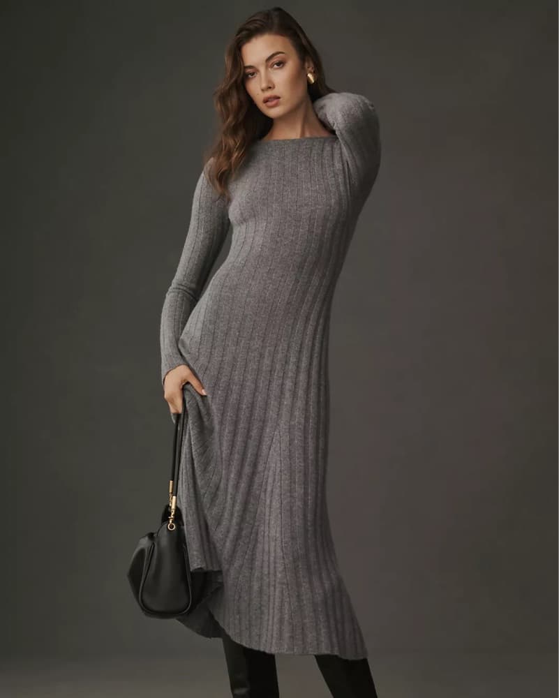 Reformation Evan Cashmere Sweater Dress - Image 1