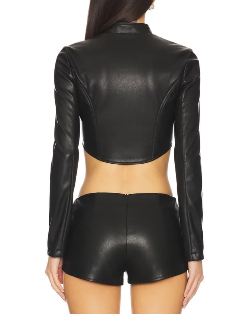 Superdown Mada Black Faux Leather Set - Image 4