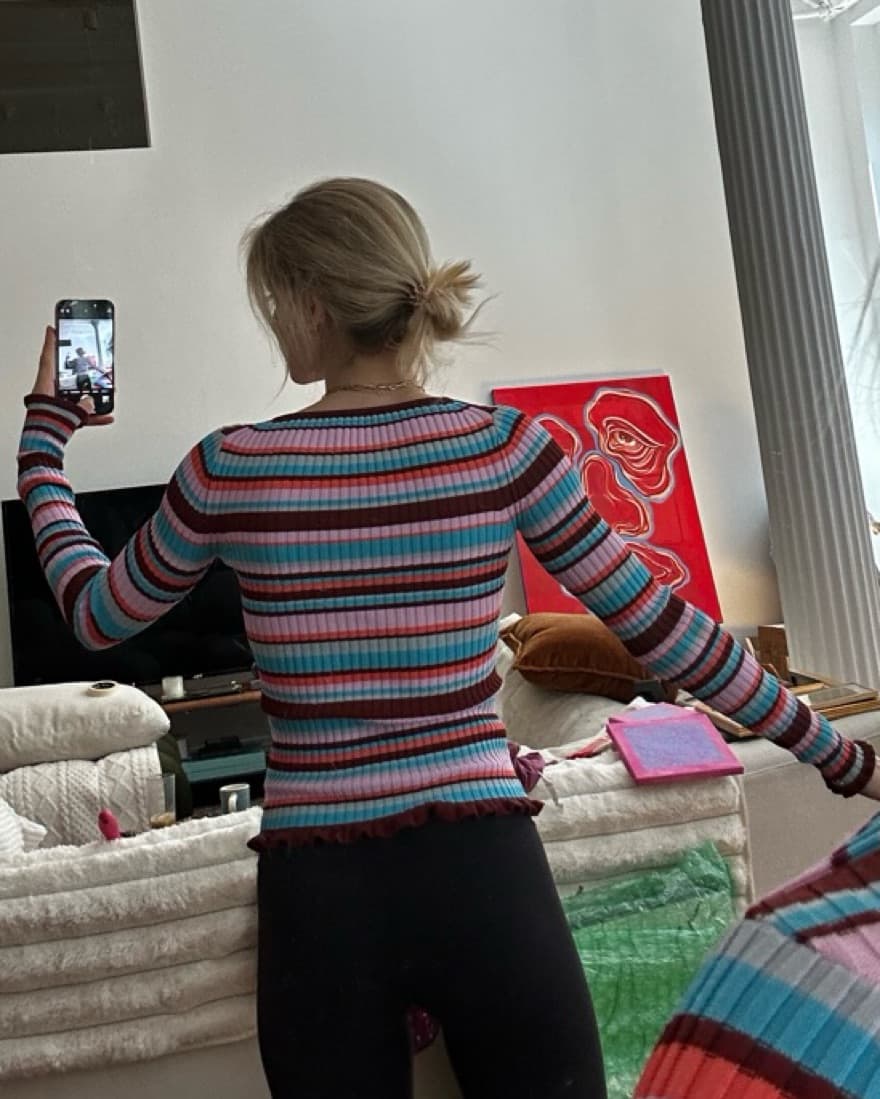 Cinq Stripped Sweater Top - Image 5