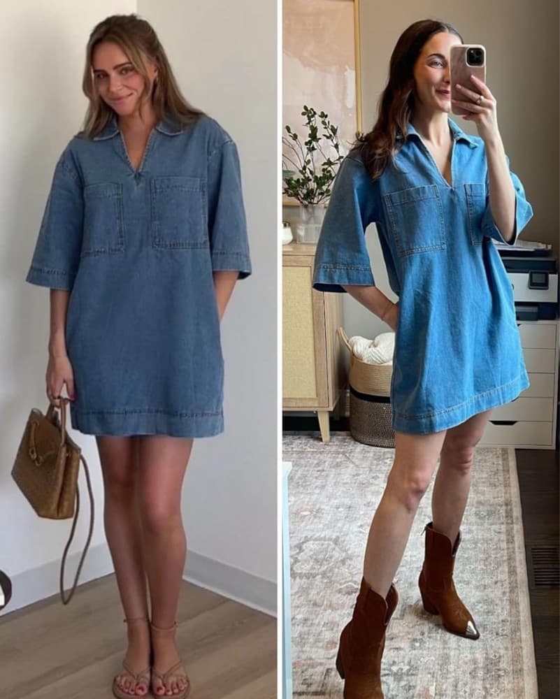 Versatile Denim Dress - Image 1