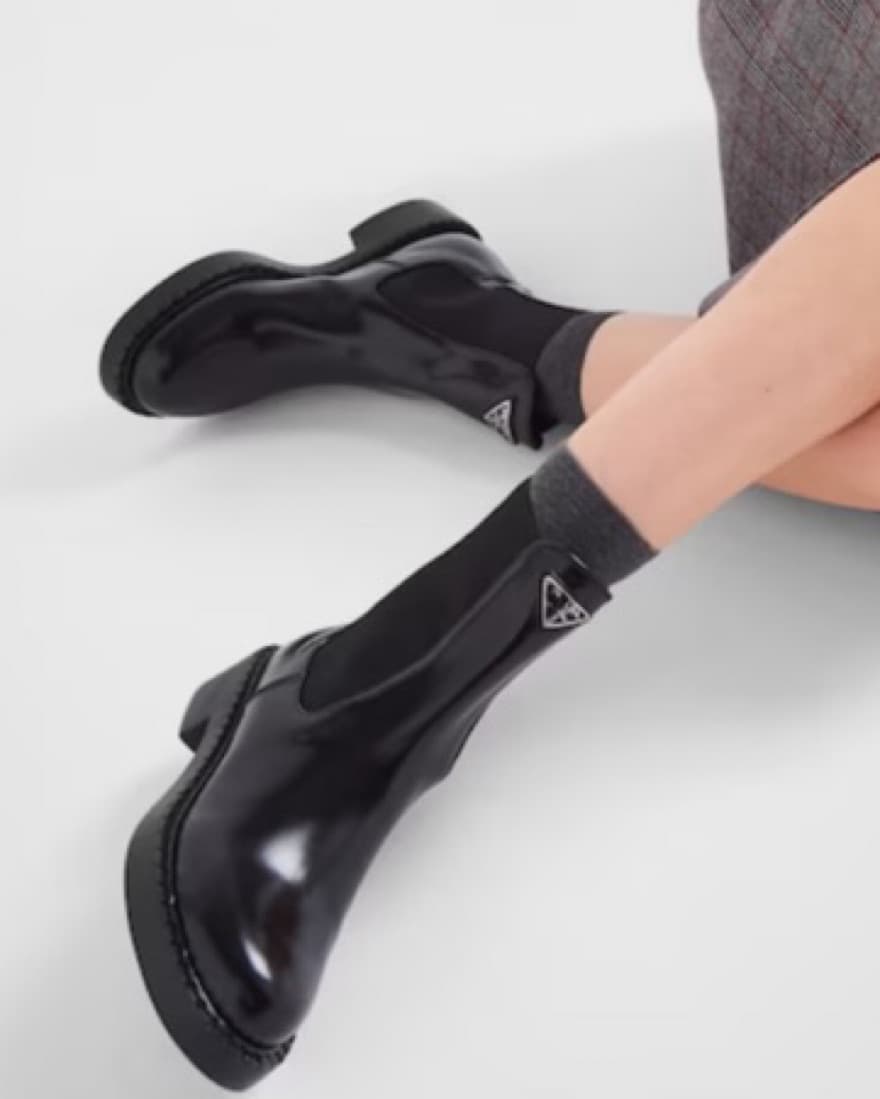 Prada Leather Chelsea Boots - Image 4