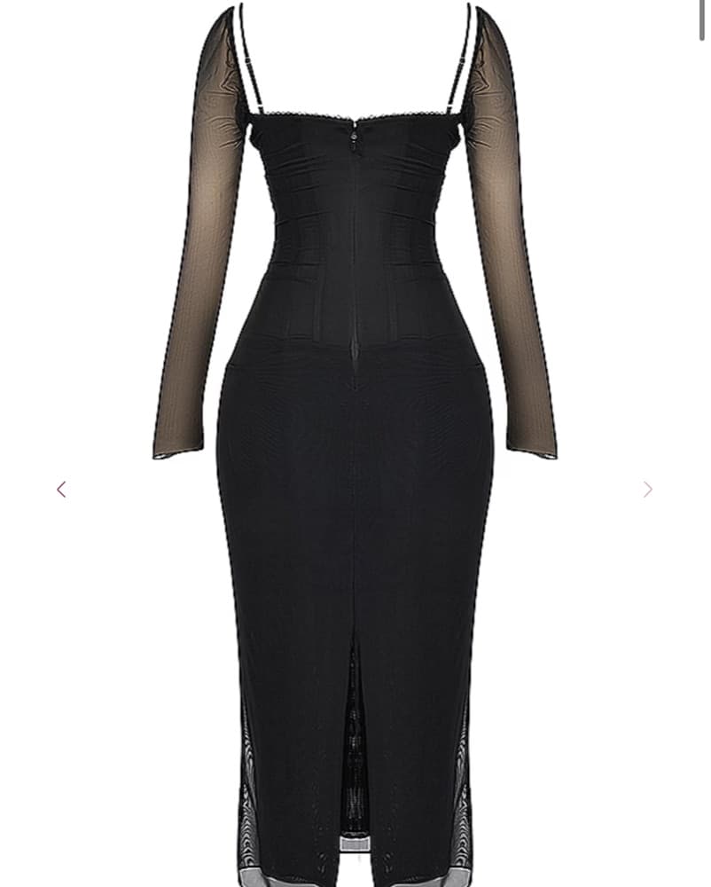 Katrina Black Maxi Dress - Image 4