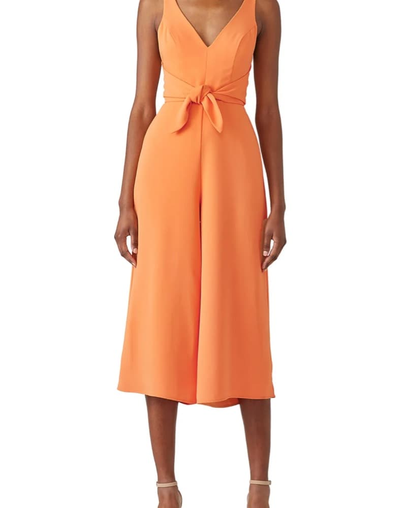 Amanda Uprichard Orange Charter Jumpsuit - Image 1