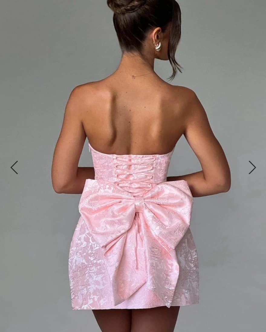 ELENORA MINI DRESS - BLUSH - Image 2