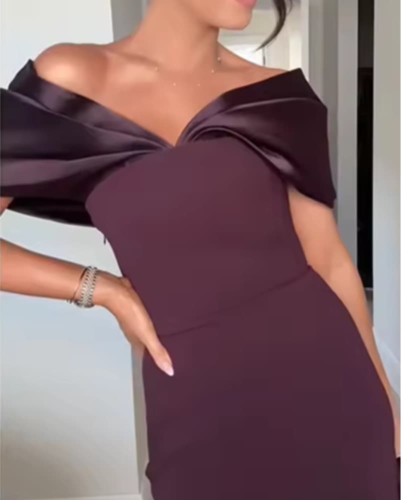 Elegant Off-the-Shoulder Dress - Image 6