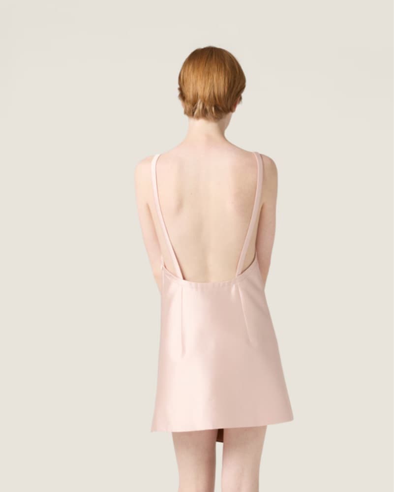 Miu Miu Silk Dress Pink Backless  - Image 6