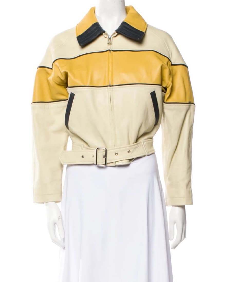 DIESEL LEATHER COLORBLOCK MOTO JACKET - Image 2