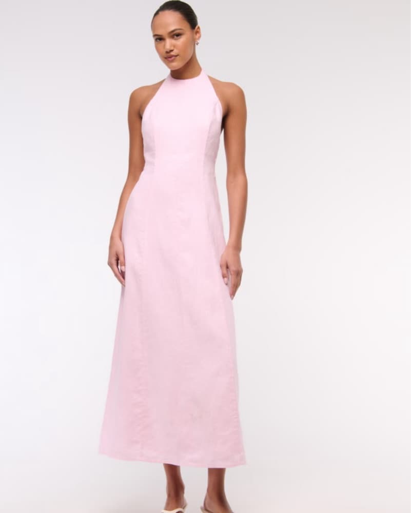 Abercrombie Pale Pink Linen Maxi  - Image 2
