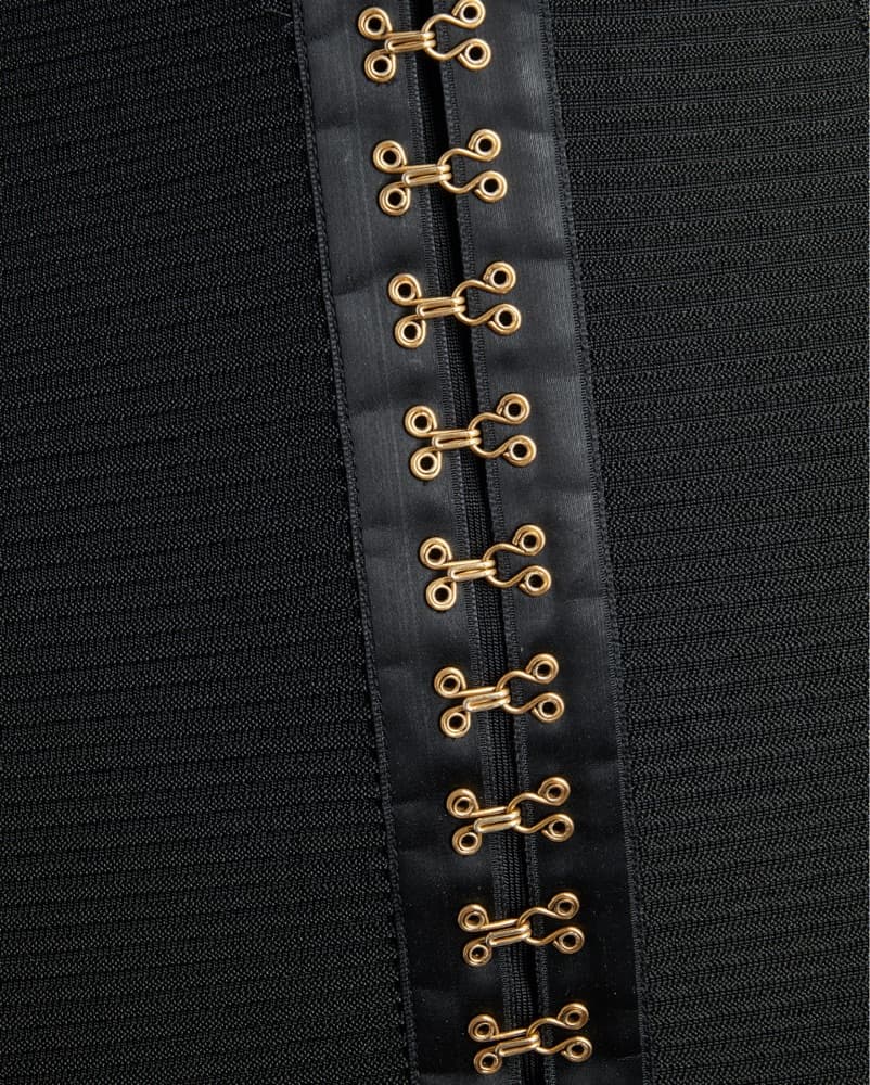 BALMAIN black ribbed knit bodycon dress - Image 3
