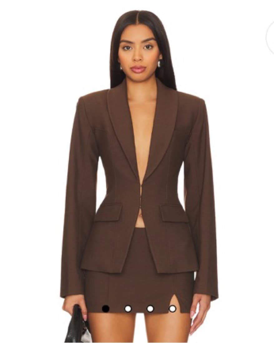Camila Coelho Brown Blazer And Skirt Set - Image 1