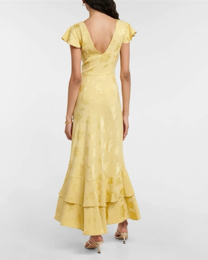 Butter Yellow Rixo London Poppy Dress - Image 4