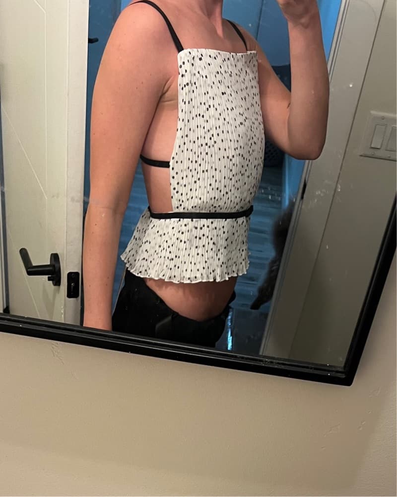 Meshki Pleated Polka Dot Top  - Image 2