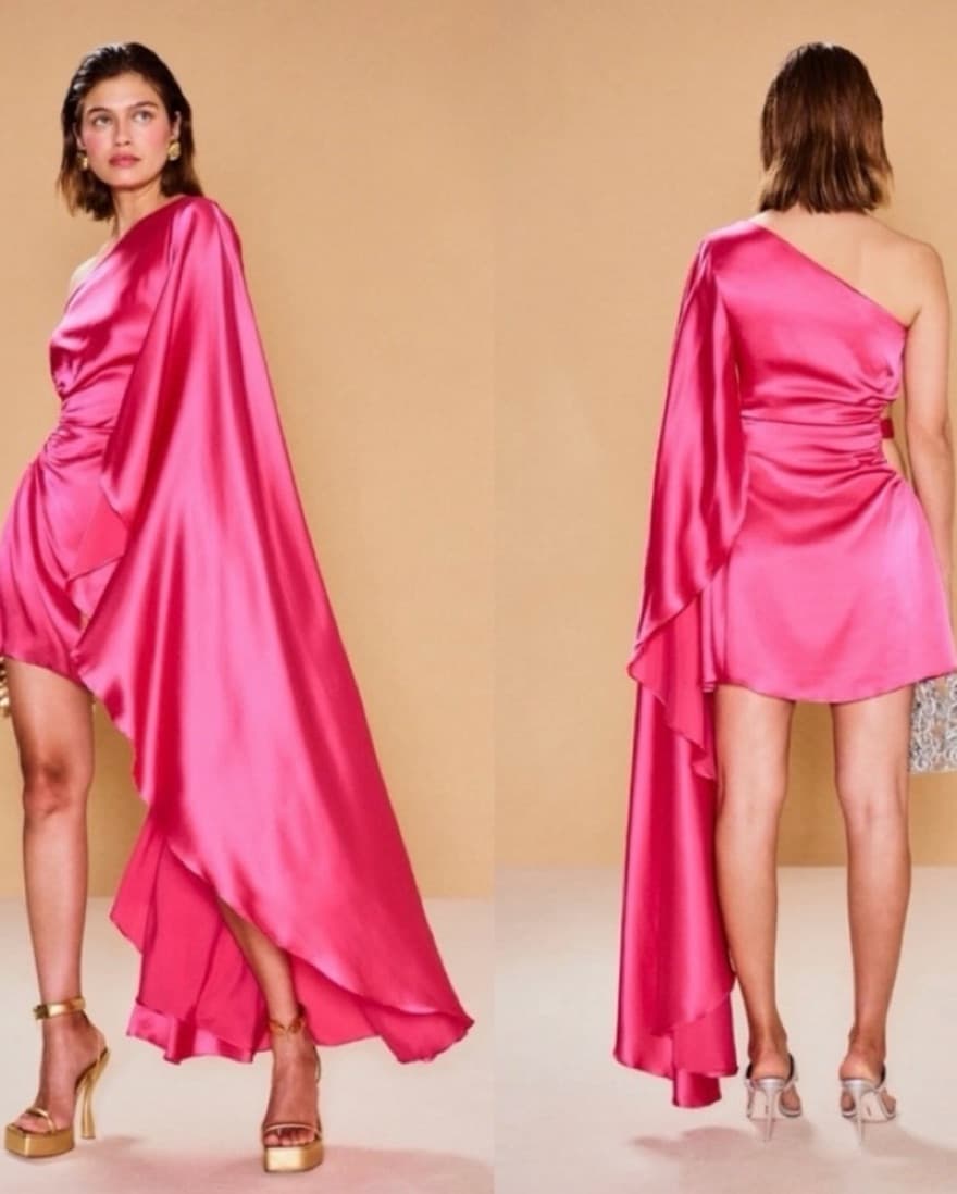 Cult Gaia Malia Dress Pink  - Image 2