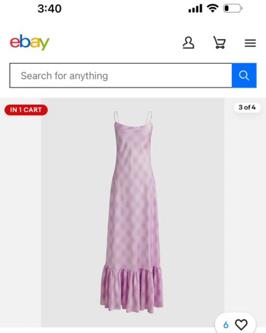 Lilac Gingham Maxi Dress - Image 2