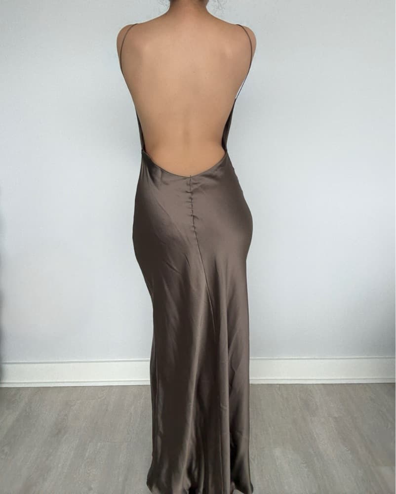 Captivating Satin Maxi Dress - Image 2