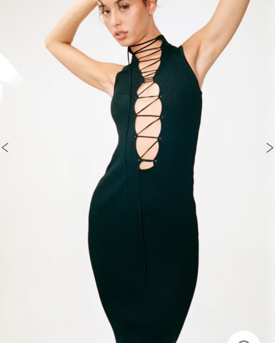 With Jean Amethyst Midi Dress Black - Image 6