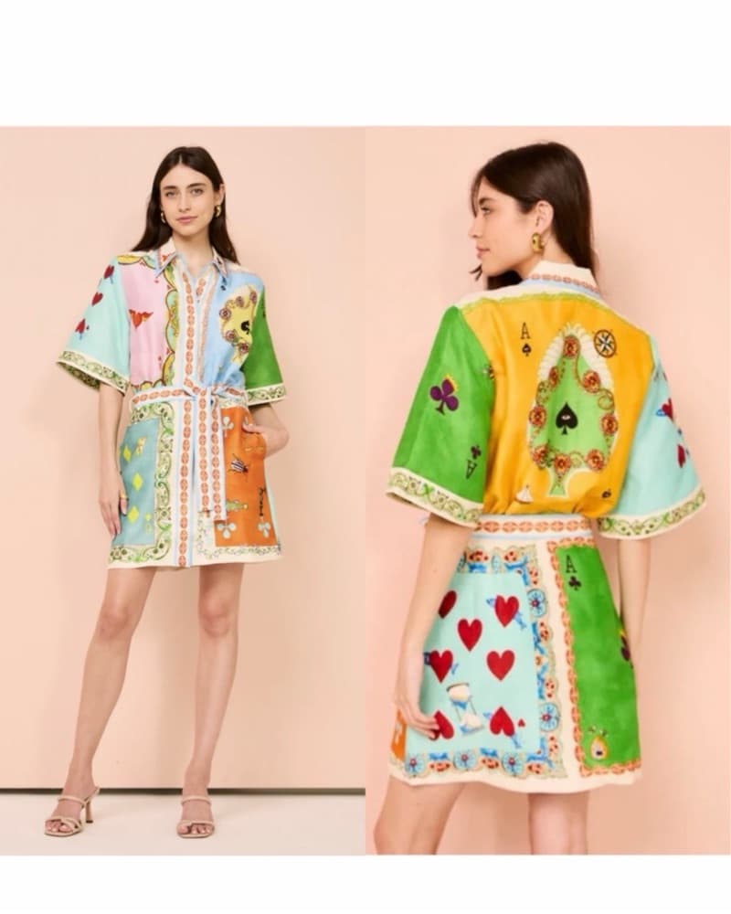 Alemais Colorful Playing Card Dress - Image 2