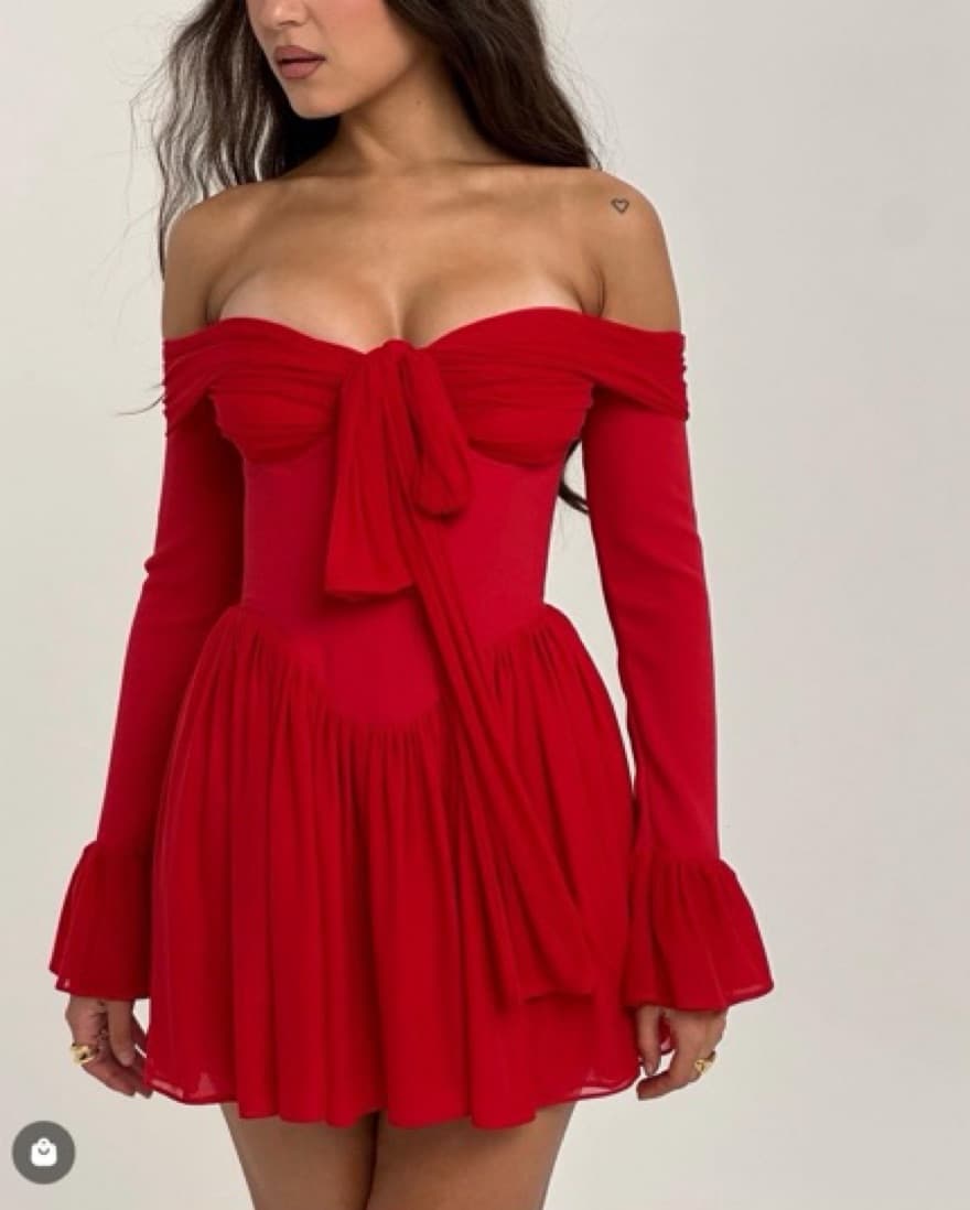 House Of CB Scarlet Off Shoulder Dress - Image 4