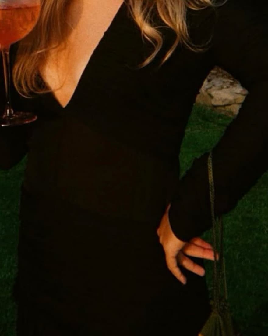 Khaite Black Silk Pleated Midi Dress - Image 4