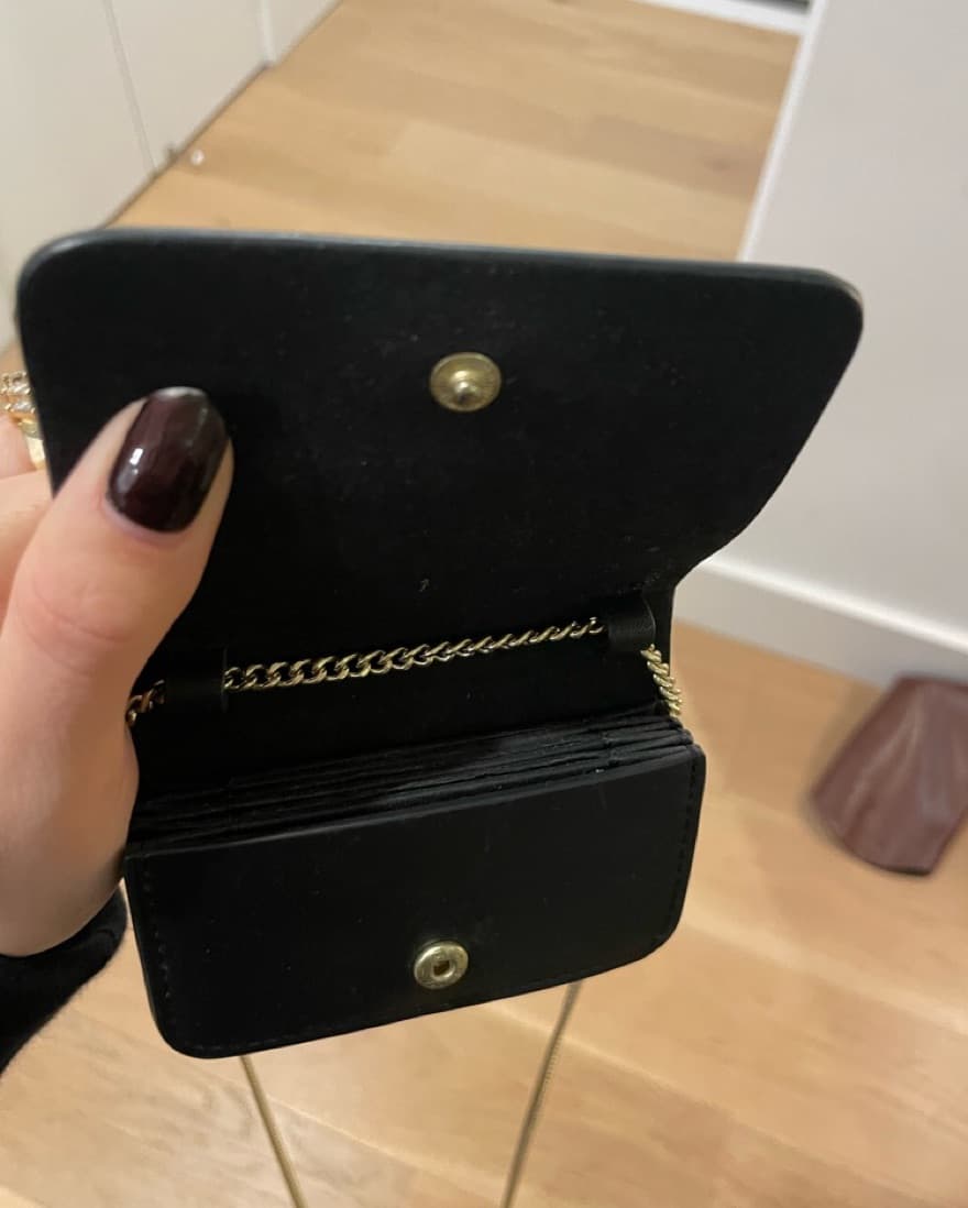 All Saints Black Leather Card Holder  - Image 4