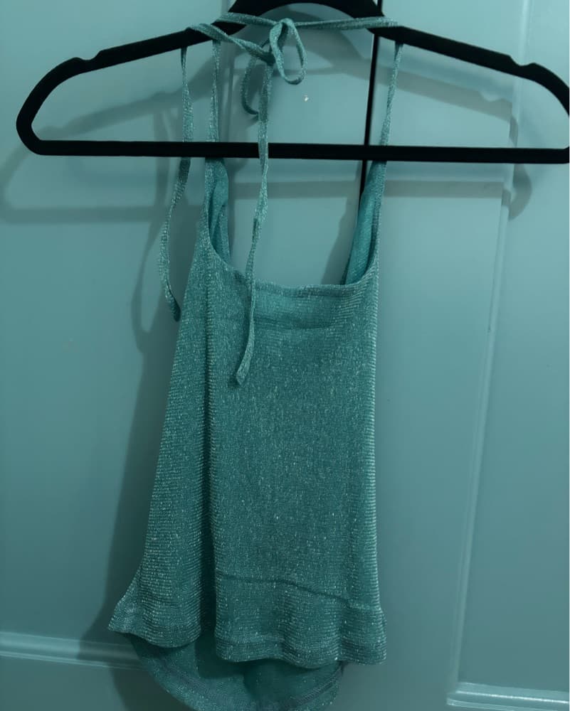 Teal Sparkly Princess Polly Top - Image 2