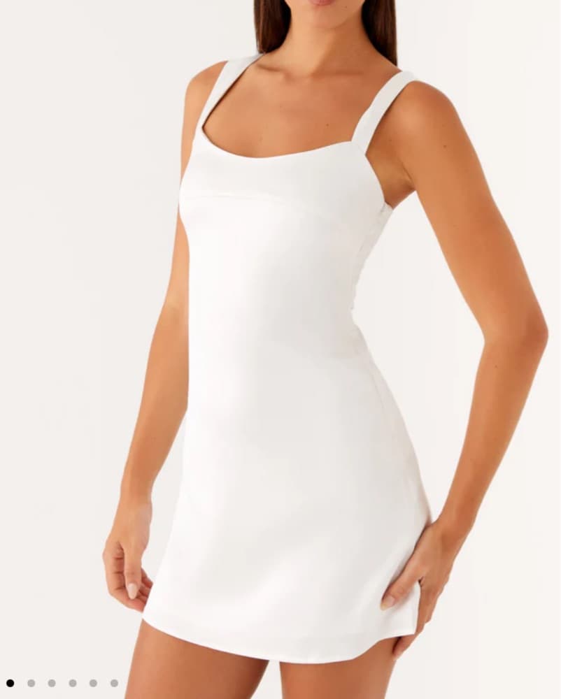 Pepper Mayo White Satin mini Dress - Image 1