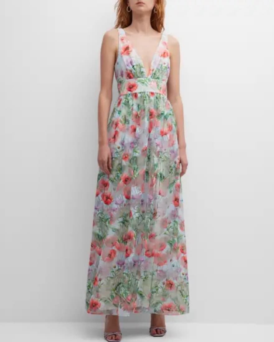 Liv Foster Embroidered Floral Gown - Image 1