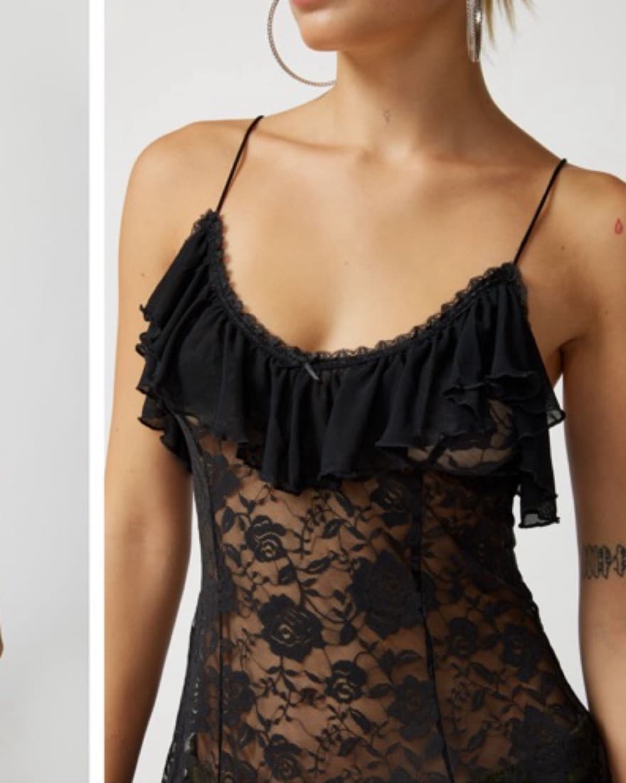 Urban Outfitter Lace Mini Dress IN BLACK - Image 1