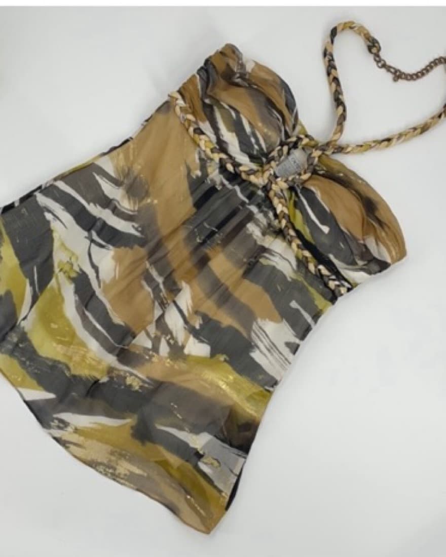 Y2K Vintage Leopard Cache Halter Top - Image 4