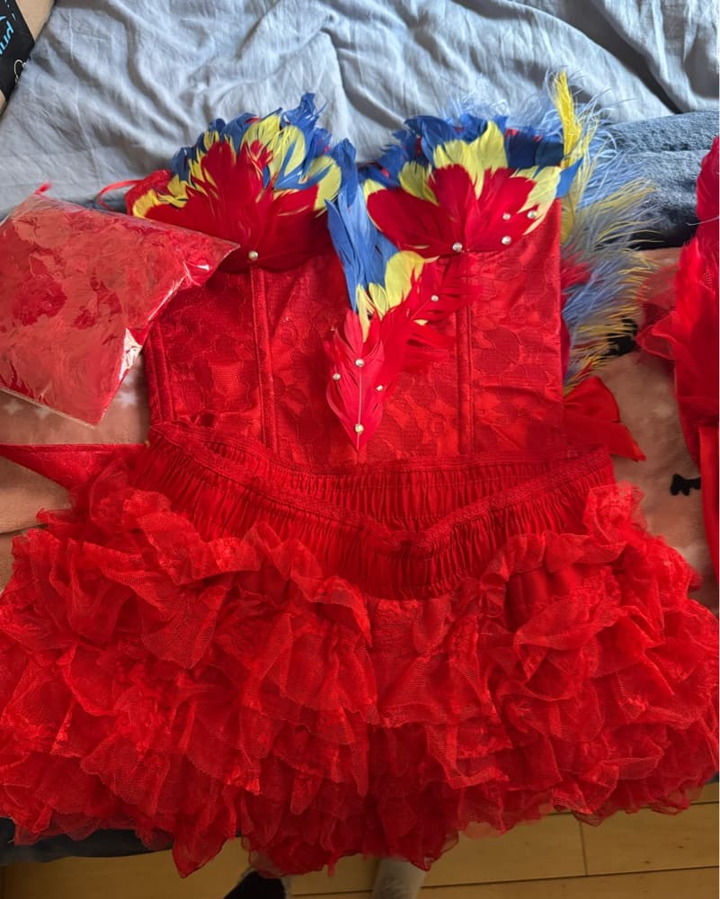 HALLOWEEN Trashy Lingerie Macaw Costume - Image 2