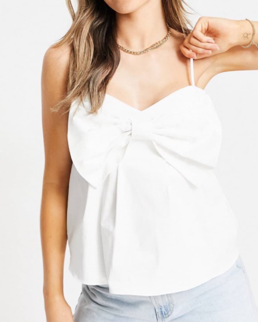White Bow Tank Top - Image 2
