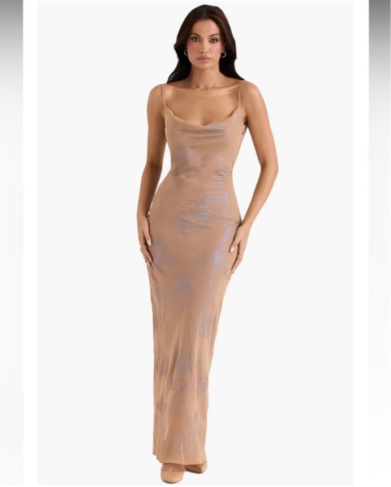 HOUSE OF CB Metallic Satin Dress - Image 1