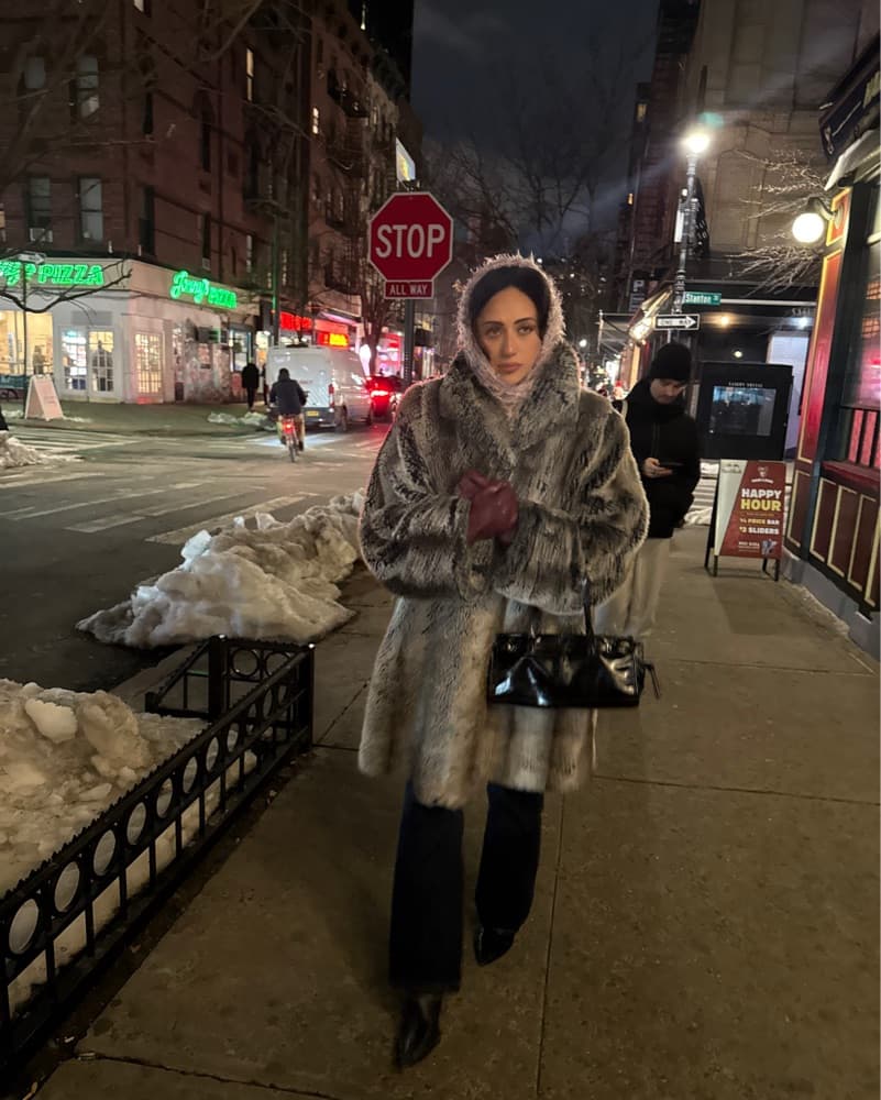 Faux Fur Coat  - Image 1