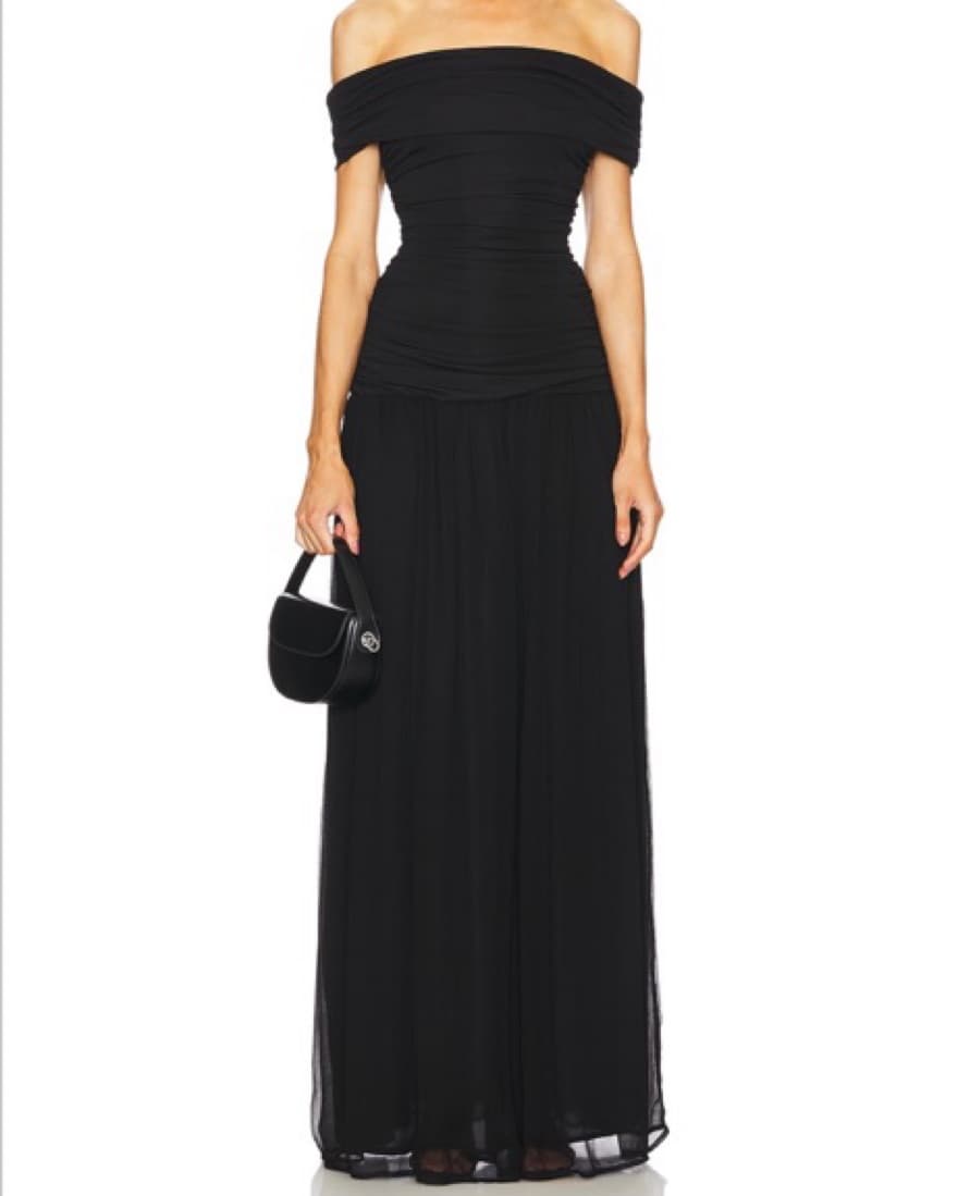 Elegant Off-Shoulder Black “Remi” Gown - Image 1