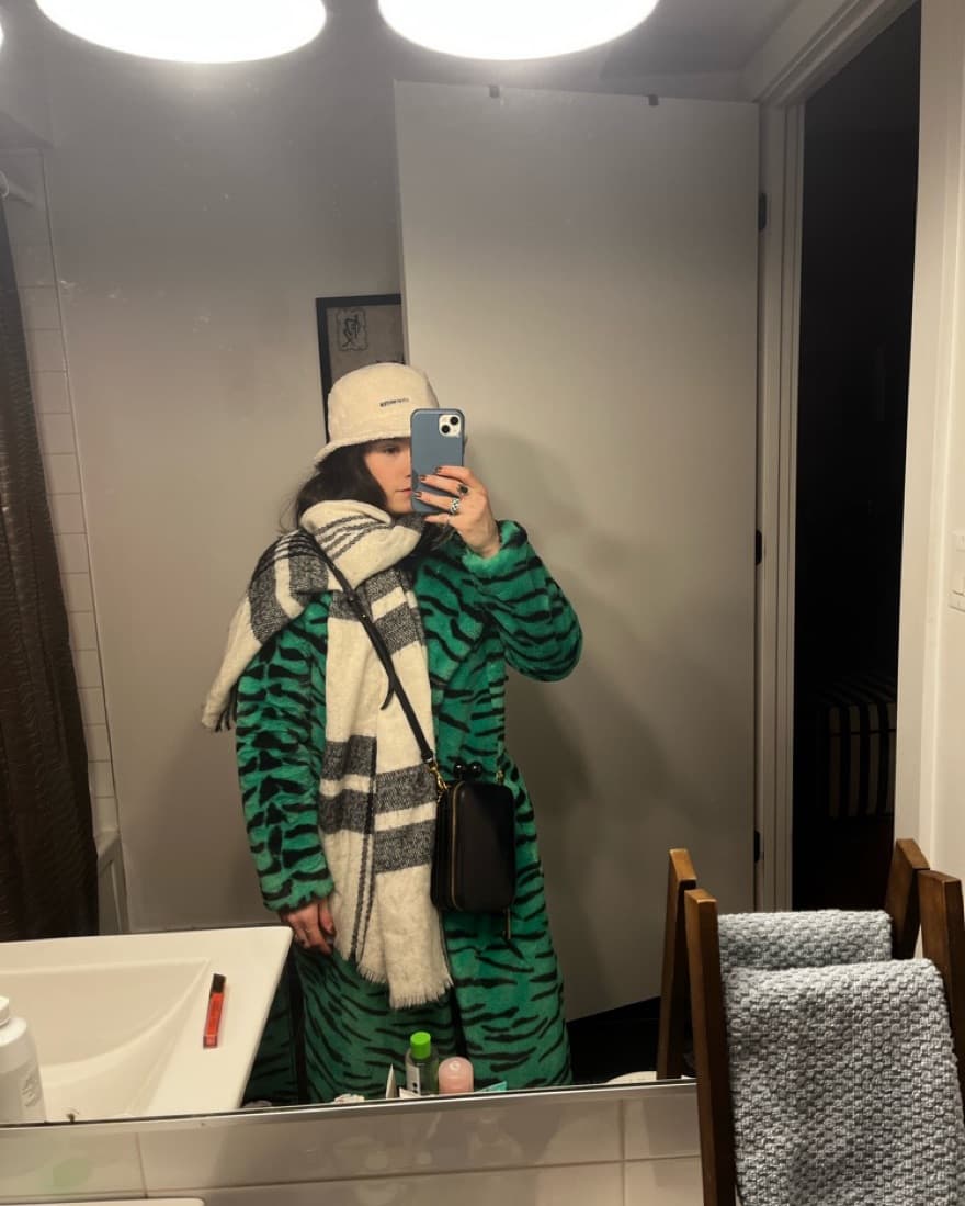 Girlfriend Material Green Zebra Coat - Image 3