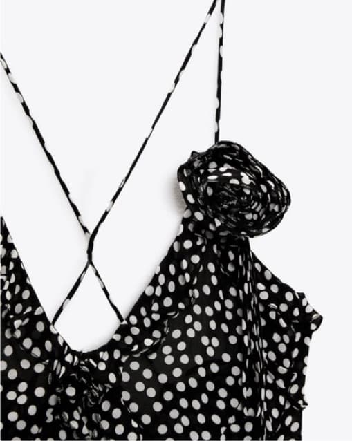Zara Dotted Flower Dress - Image 3