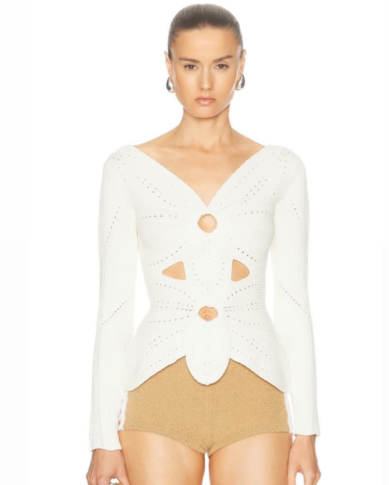 Cult Gaia Lule Crochet Sweater - Image 1